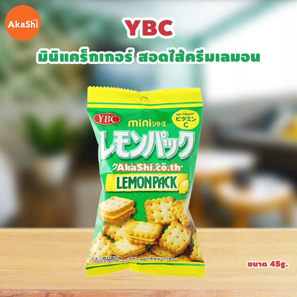 YBC Mini lemon pack cream sandwich cracker - มินิ แครกเกอร์สอดไส้ครีมเลมอน 45g.